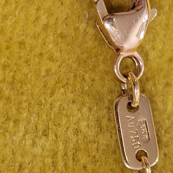 Gucci Running G 18k Gold Necklace with Topaz - Picture 7 of 9